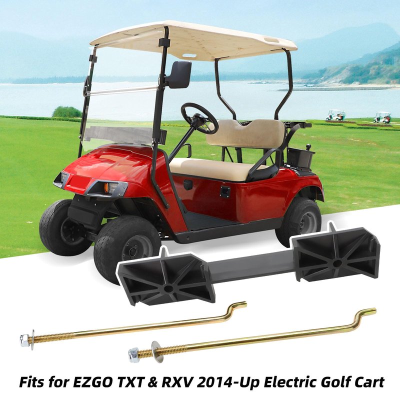 Roykaw Golf Cart 48V Battery Hold Down Plate and Rods Kit for EZGO TXT & RXV 2014-Up Electric Golf Cart, OEM# 612867, 01101-G01