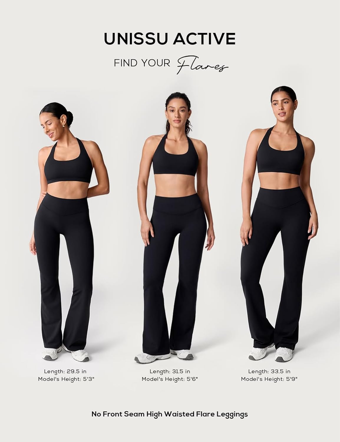 UNISSU Hugcurve High Waisted Flare Leggings - Buttery Soft Bootcut Yoga Pants | 29.5''/31.5''/33.5''