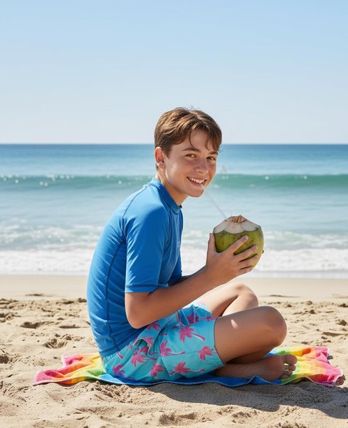 Cozople Boys Swim Trunks - Quick Dry 2-in-1 Bathing Suit with Compression Liner | Size 7-20T