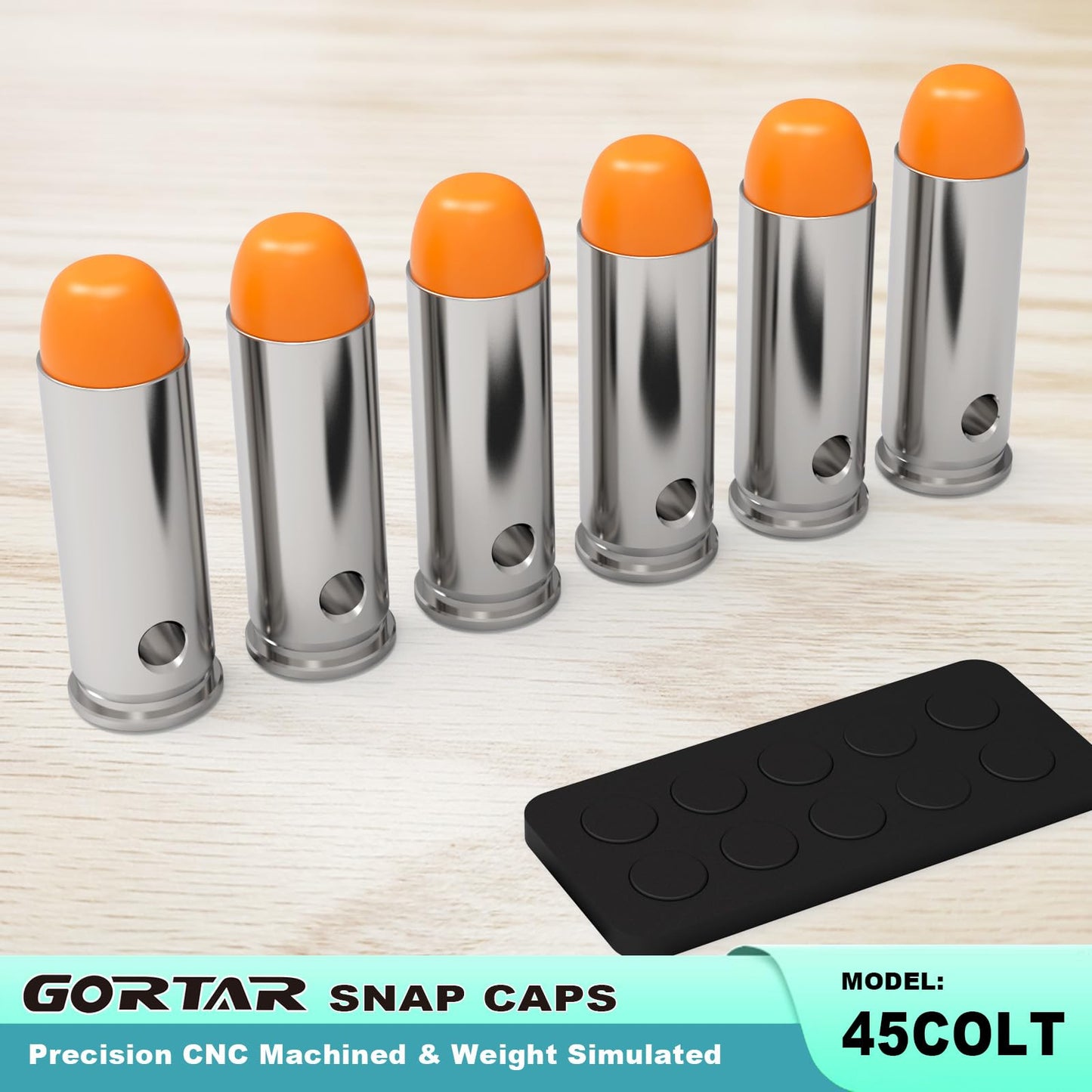 GORTAR 45LC Snap Caps Training Dummy Rounds Practice Safe Loading Firing Close to Real Weight -6 Pcs