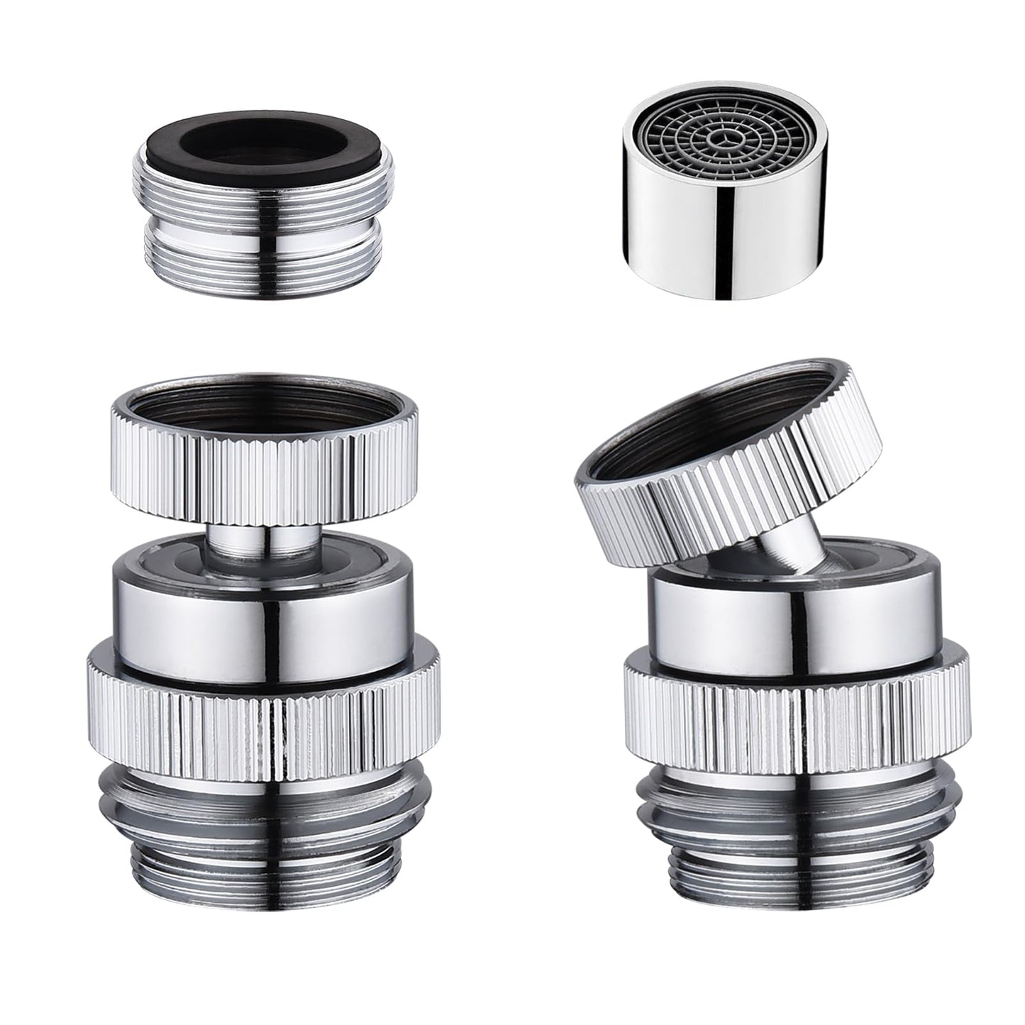 Faucet Adapter with Aerator, Sink Faucet to Garden Hose Adapter, Kitchen/Bathroom Fuacet Adapter to Garden Hose, Sink Hose Attachment for Faucet Adapter Connector, Chrome