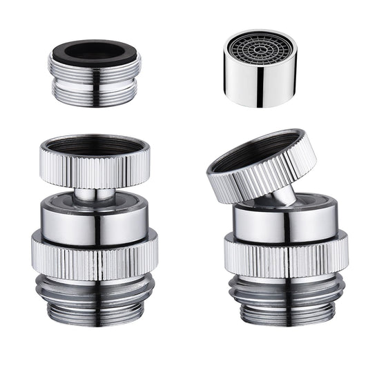 Faucet Adapter with Aerator, Sink Faucet to Garden Hose Adapter, Kitchen/Bathroom Fuacet Adapter to Garden Hose, Sink Hose Attachment for Faucet Adapter Connector, Chrome