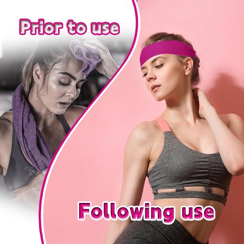 HAIOLORPRO 8PCS Non-Slip Workout Headbands - Soft, Stretchy & Thick for Men & Women | Ideal for Running & Yoga