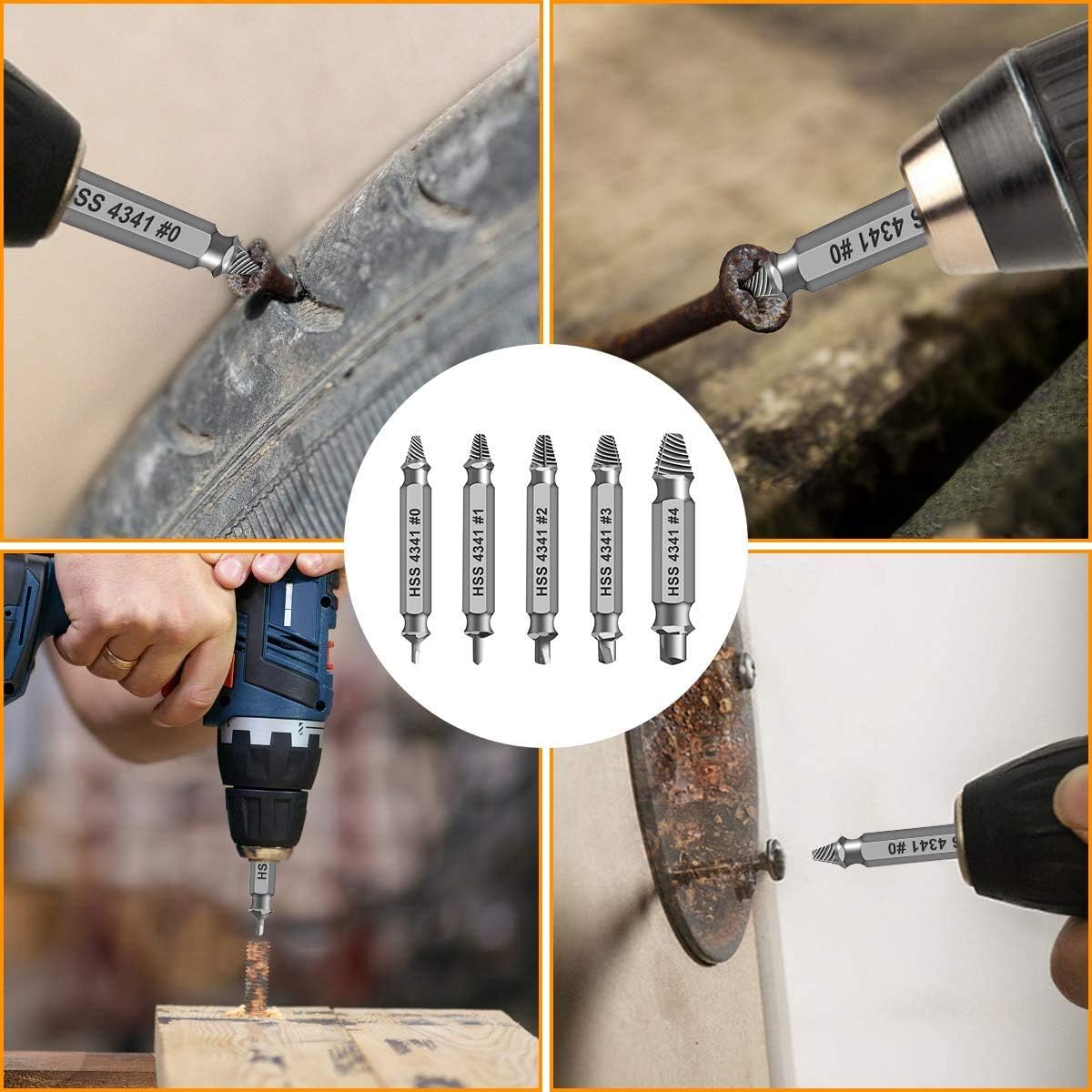 Regine Switzerland Damaged Screw Extractor Set - Easy Removal Tools for Stripped Screws & Bolts | Perfect Father's Day Gift for Dad