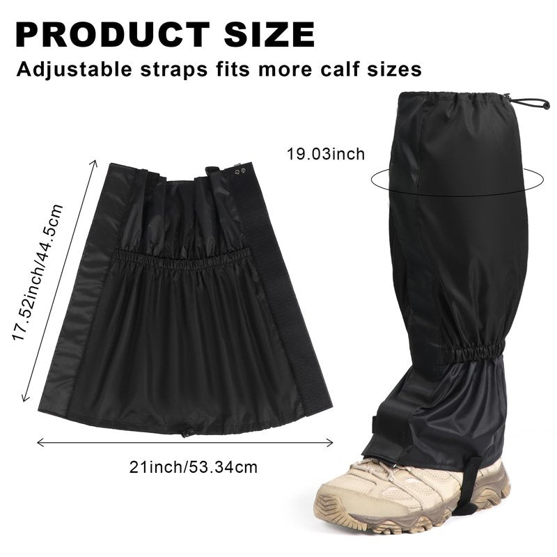 2 PCS Garden Trimming Leg Chaps, Waterproof Lawn Care Leg Gaiters, Adjustable Leg Gaiters, Weed Eating Leg Protectors for Women Men, Leg Guards for Garden and Farm Working Hiking Climbing Hunting