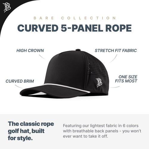 Branded Bills Dad Life Script Black 5-Panel Rope Hat for Men | Baseball Cap
