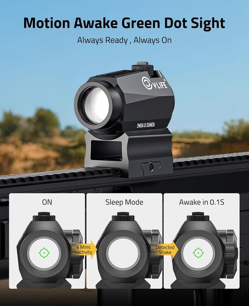 CVLIFE Green Dot Sight - 2 MOA Reticle with 50,000H Runtime | 1x20mm Optics Scope, IPX7 Waterproof