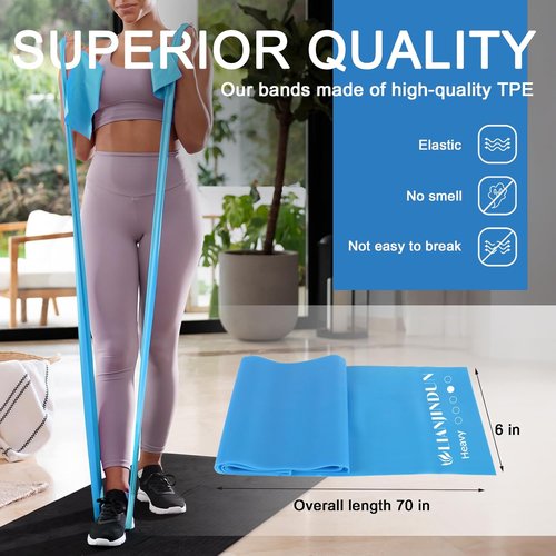 5 Pcs Skiennix Professional Resistance Bands - Latex-Free Elastic Workout Bands for Men & Women