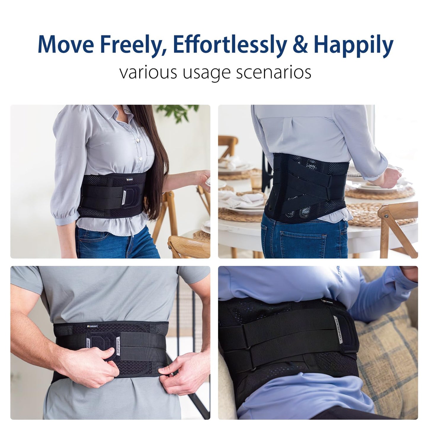 Comforband Double-Cross Comfort Back Support - Premium Back Brace for Lower Back Pain, Muscle Spasm, Strains, Arthritis, Sciatica, Injury Recovery, Rehabilitation (X-Large)