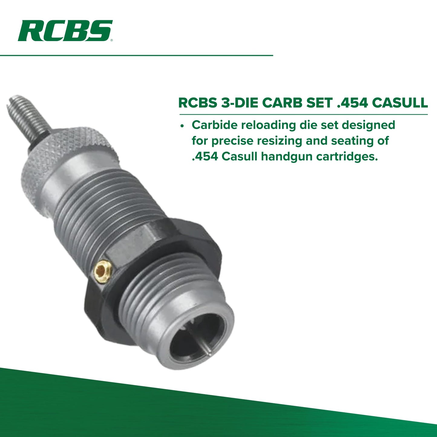 RCBS .454 Casul 3-Die Carb Set