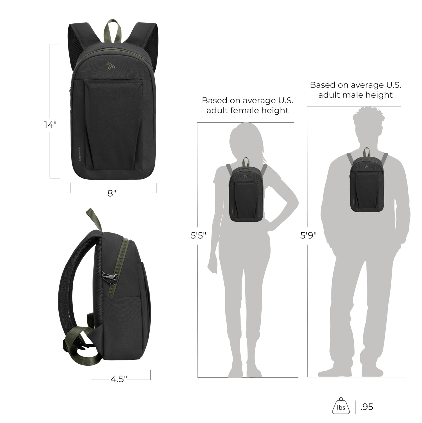 Travelon Anti-Theft The Voyages Small Backpack with XL Water Bottle Pocket