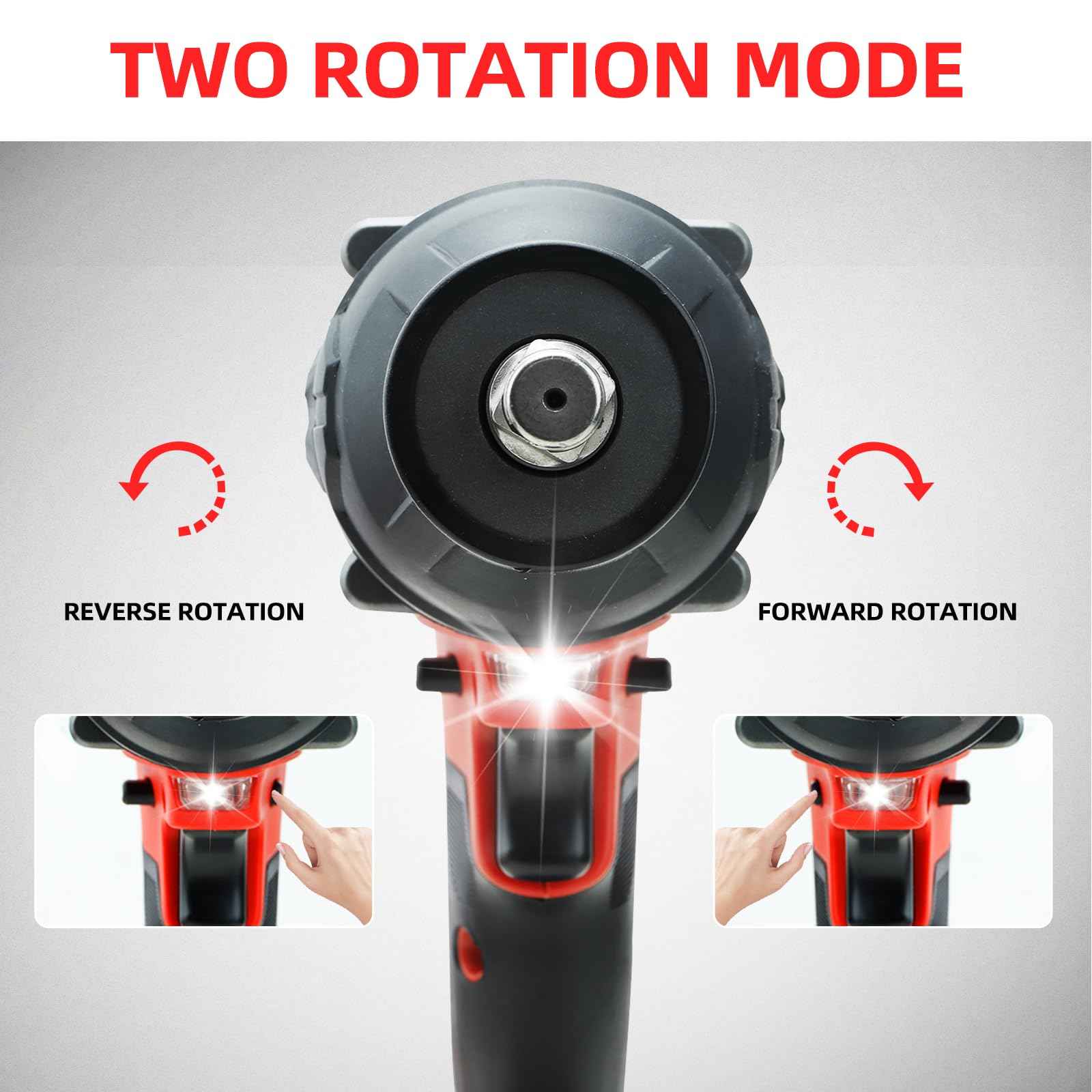 Dogtooth 20V Cordless Impact Wrench 1/2'', High Torque Maximum 850 NM, Brushless Motor, Variable Speeds Max 3200RPM, 2 * 4.0 Ah Battery and Charger in Combo Kit, Compatible with Makita 18V Battery