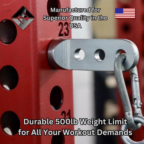 F&F STEEL Adjustable Fitness Rack Pulley Pin – Universal Fit for 2" & 3" Racks with 5/8" or 1" Holes – Heavy-Duty Home Gym Equipment for Strength Training & Muscle Building – Compact & Durable Design (1")