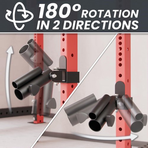 Synergee Landmine Attachment for 2x3 Power Racks with 5/8" Holes. Rack-Mounted Landmine Trainer for Rows, Presses, Twists & Core Strength. Compatible with 1" & 2" Barbells.