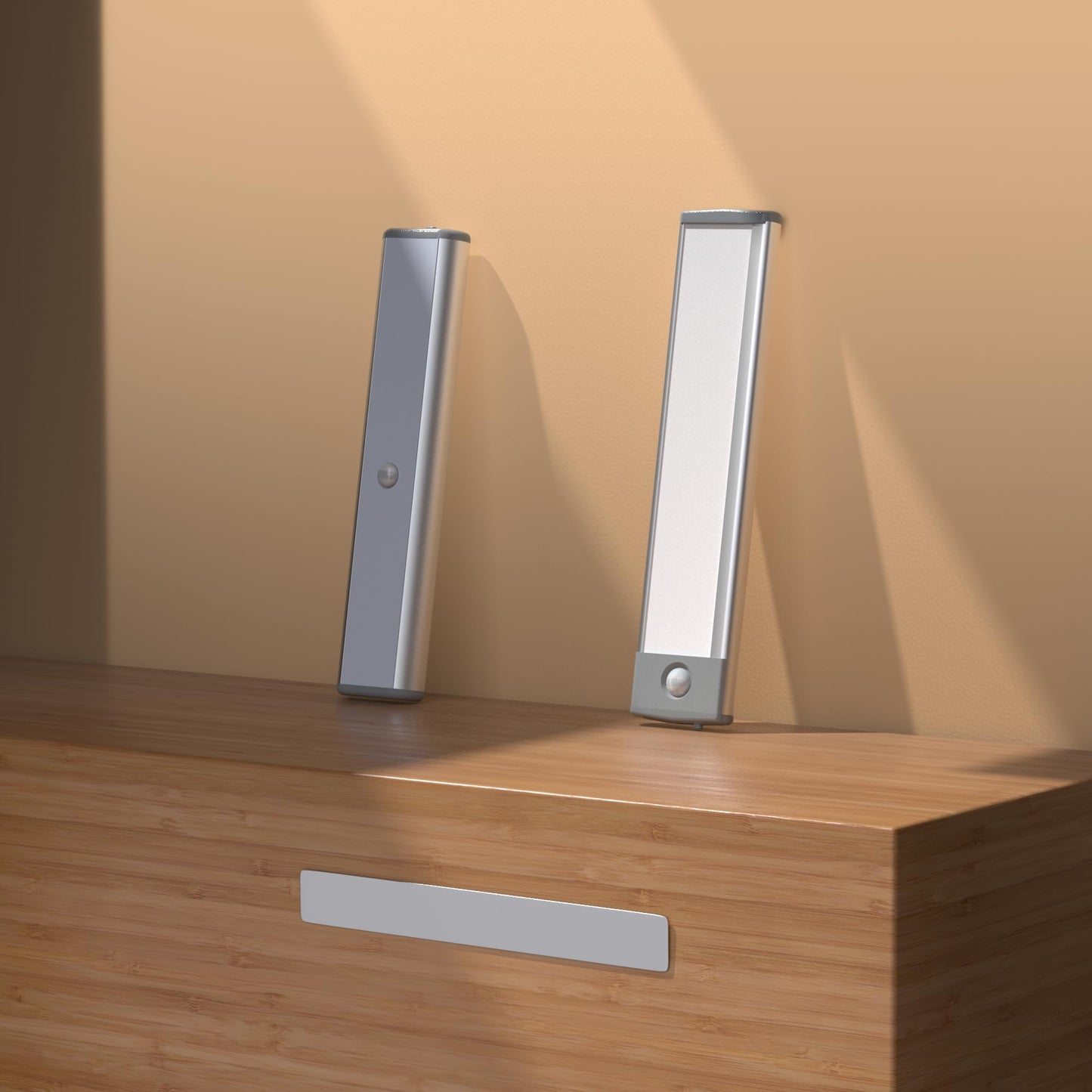 Under Cabinet Lights Magnetic stickys 4PCS - Replacement Magnetic Strips with Adhesive Backing for Under Cabinet Lights, Gray(Non-Magnetic