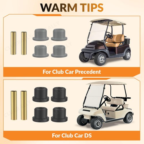 CLUBRALLY Club Car Golf Cart Front Leaf Springs (1PCS) with Bushing and Sleeve Kit for Club Car DS & Precedent Golf Carts 1012030 103628801