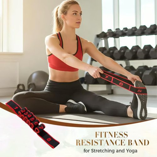Fitness Resistance Band for Stretching and Yoga, Number Stretch Resistance Band with Clear Markings, 8-Section Elastic Training Bands(3PCS)