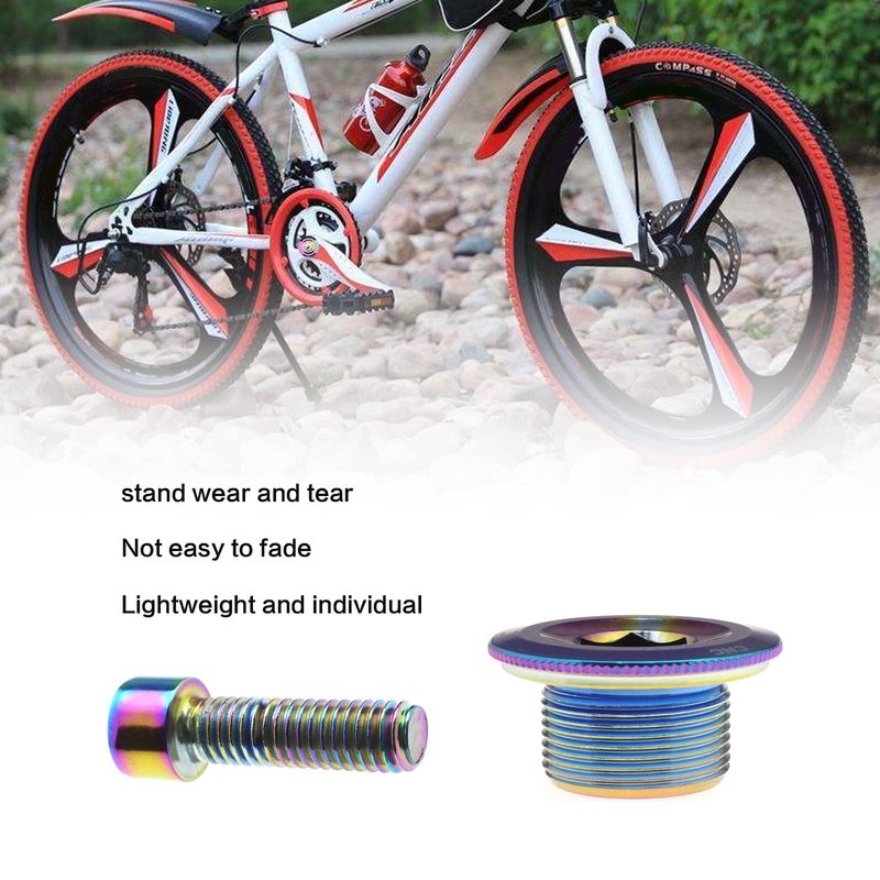 Create idea M20 Bike Crank Cover with 2PCS Bolts Hex Head Crank Arm Bolts Bicycle Crankset Screw Compatible with Shimano M4000/M590/M596/M610/M661/Deore/SLX/XT/XTR