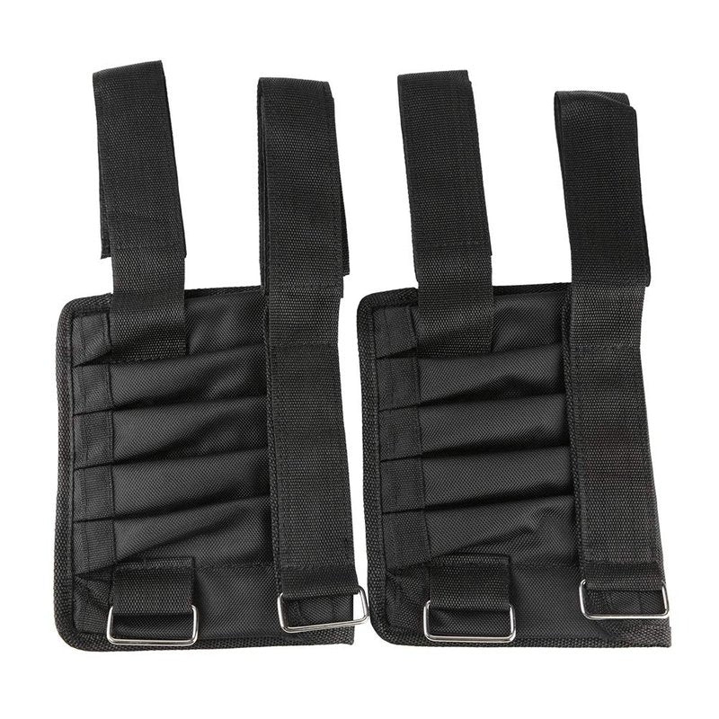 Weighted Wrist and Ankle Bands, 1 Pair Adjustable Ankle Wrist Weight Straps, Leg Arm Hand Cuff Weights with Empty Pocket for Steel Plates(Not Included) Maximum 11lbs, Training
