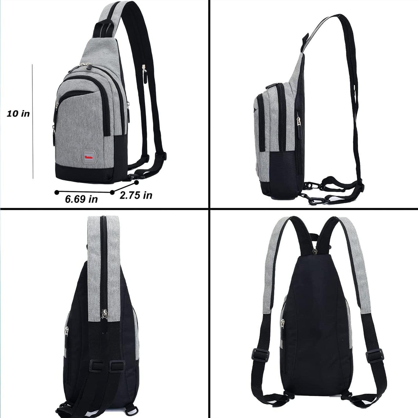 Peicees Small Sling Bag - Convertible Crossbody Backpack for Men & Women | Ideal for Hiking & Day Trips