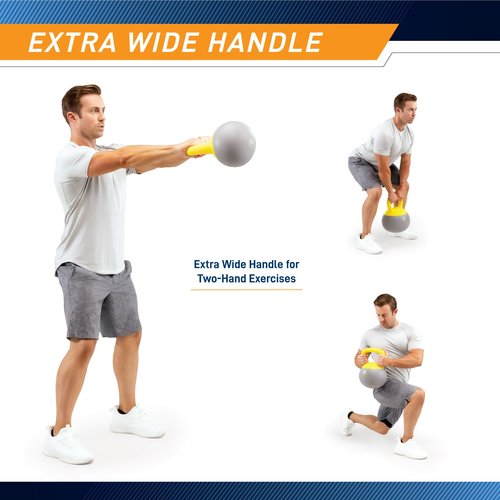 PROIRON 32 lb. Soft Kettlebell with Iron Sand, Non-Slip Handle, Kettle Weights for Fitness, Exercise, Workout, Home Gym, Strength Training, Bodybuilding Weight Lifting