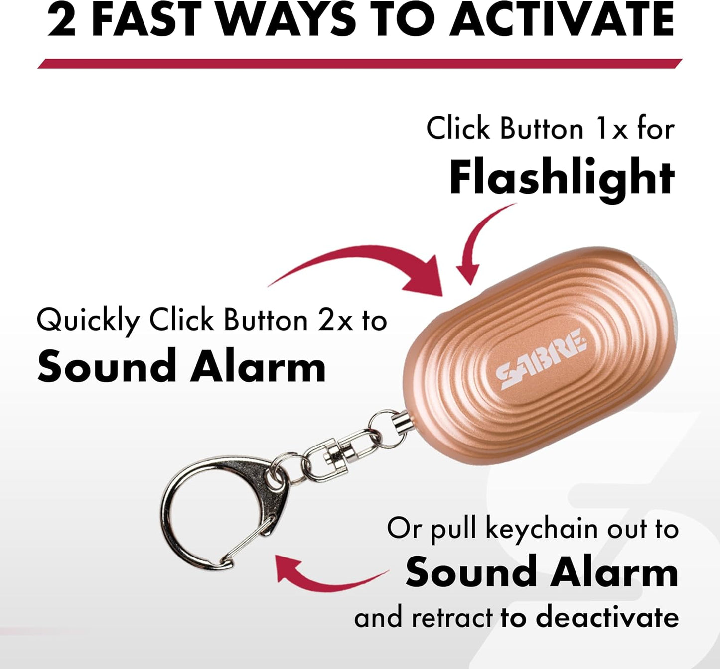 SABRE Personal Safety Kit - Pepper Spray & 2-in-1 Alarm with LED Light | 0.54 fl oz, 130dB Sound