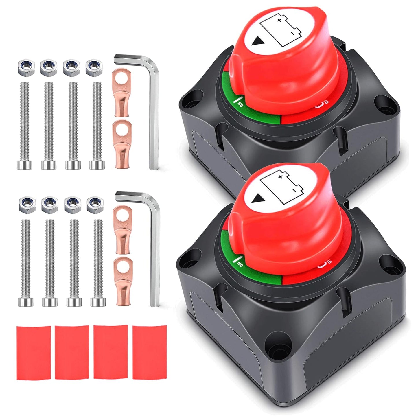 Nilight 2 Pack Heavy Duty Battery Switch | 12V/24V/48V 275A On/Off Power Cut Isolator for RV, Truck, Boat