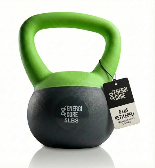 ENERGI CORE Kettlebell - Sand-Filled Weight for Home Gym Workouts | Portable Exercise Equipment for All Fitness Levels