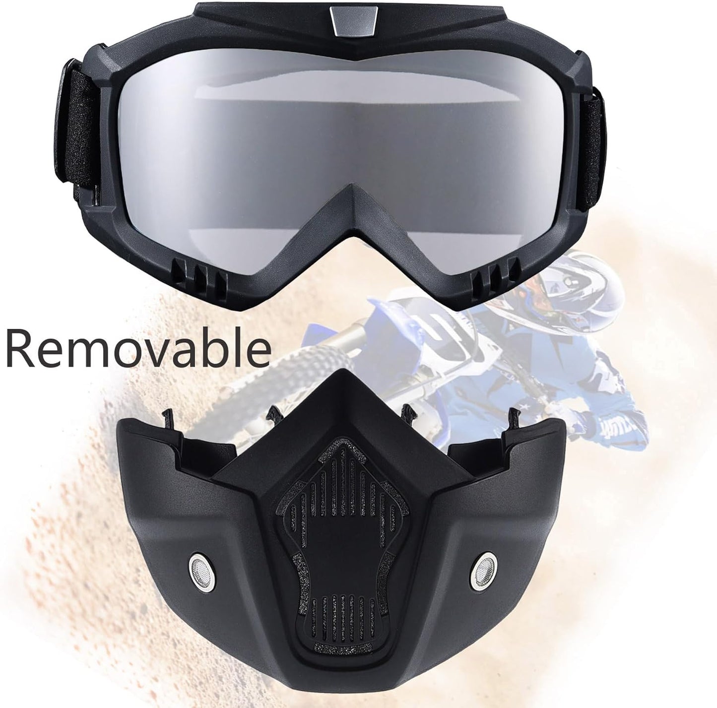 Skiennix Full Face Airsoft Mask - Tactical Paintball & Motorcycle Goggles | 2 Pack