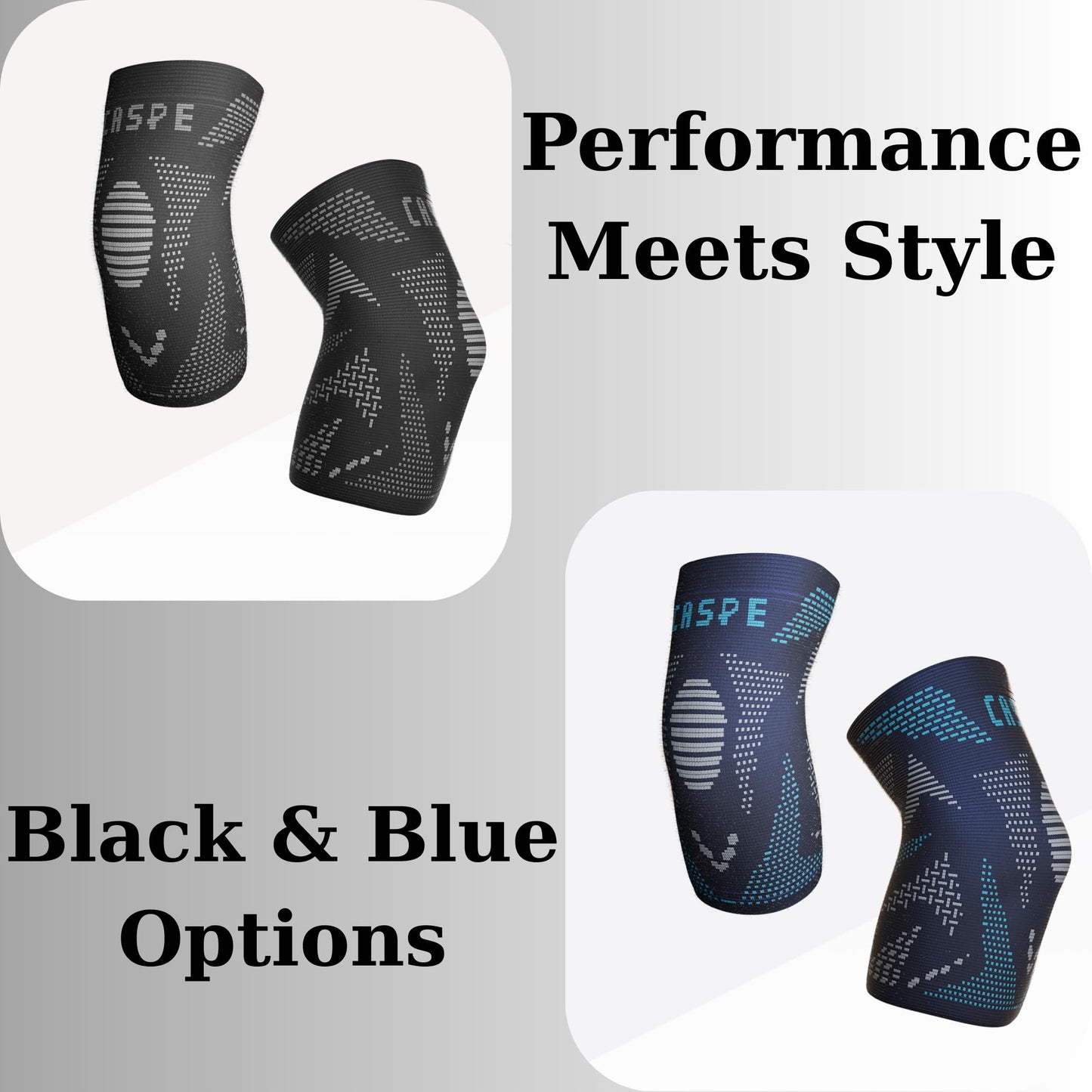 Caspe 2 Pack Elbow Compression Sleeve, Arm Compression Sleeve for Tennis Elbow, Unisex Elbow Sleeve for Men and Women, Support for Daily Activities (Black, Large)