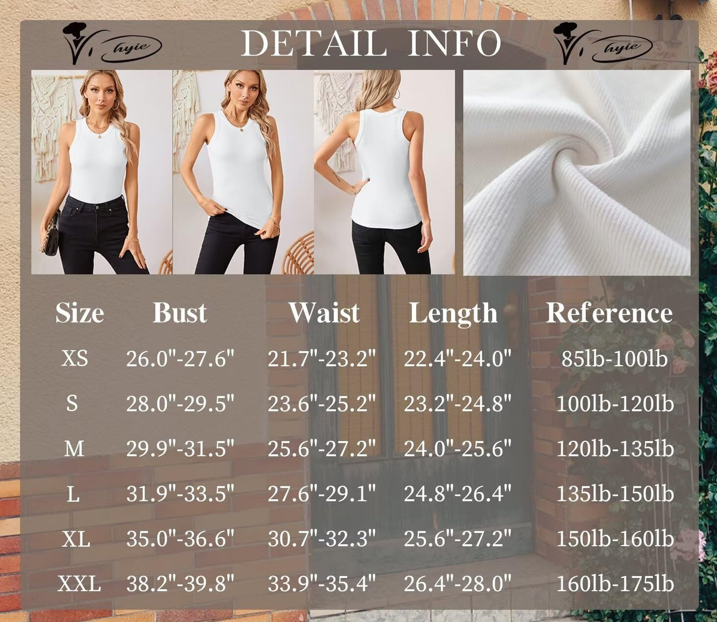 VICHYIE Summer Tanks for Women Sleeveless Tops Cami Top Shirt Ribbed Racerback Blouses Tee Black Large