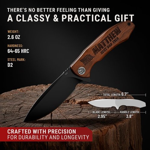 Custom Knife | Personalized Engraved Gifts for Men & Women - Unique Pocket Knives for Birthdays & Anniversaries