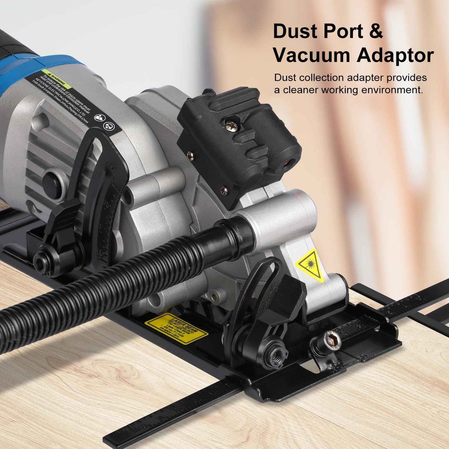Compact Mini Circular Saw 4-1/2” with Laser Guide & 4.0A Battery - Ideal for Wood & Plastic Cuts