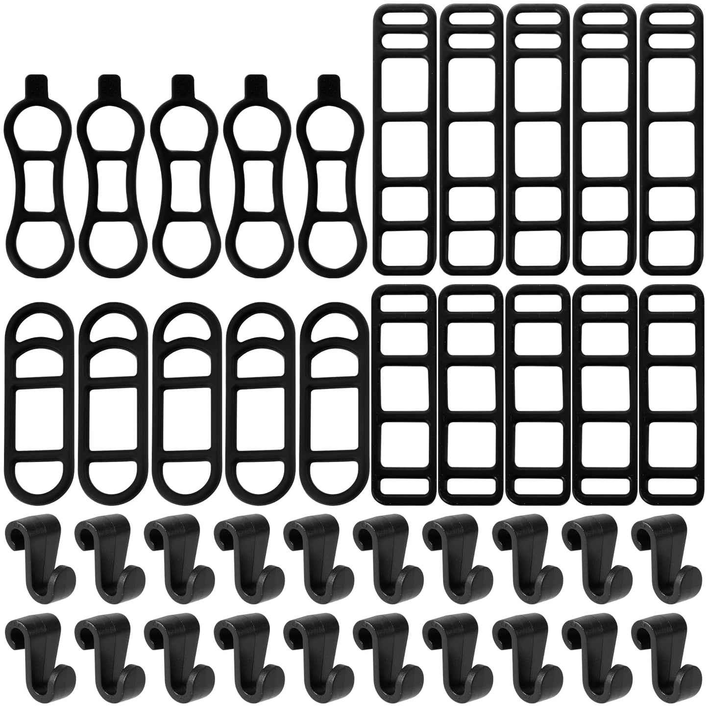 XIHIRCD 20pcs Bicycle Light Silicone Straps, 4 Styles Bike Rubber Straps Elastic Bike Silicone Mount Band Flashlights Cell Phones Speaker Lights Holder with S Buckles for Bicycle Light Sets Handlebar
