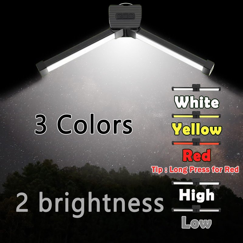 Hyeguenjunivest Gym Lamp, Garage Work Light, USB Rechageable, Portable Flash Light, Magnetic Fixed, Gym Lighting for Posing, 180° Rotate Foldable with Hang Hook
