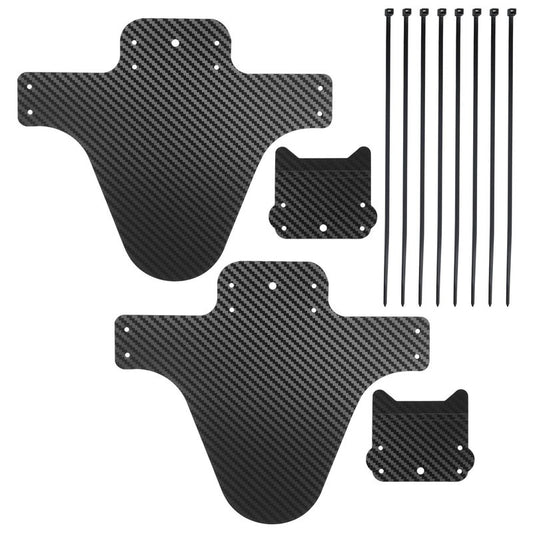 salbsever 2 Sets Mountain Bike Fender Rear and Front Compatible Bicycle Mudguard Adjustable 29" Plus Size with 15 Cable Ties for Fat Bike Wheel Sizes and All Disc Brake Bicycles
