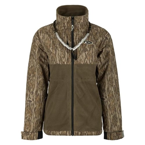 Drake Waterfowl Womens Eqwaderplus Full Zip Jacket, Mossy Oak Bottomland, Large US