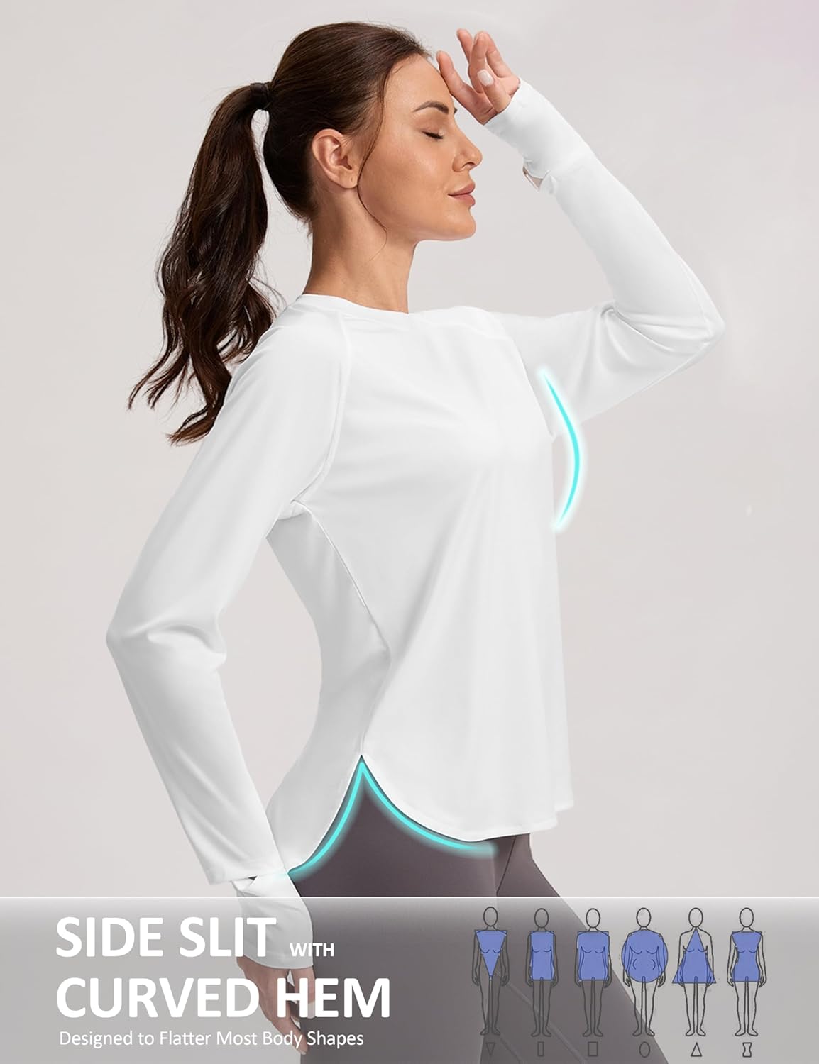 Skiennix Women's Sun Shirts - UPF 50+ Long Sleeve UV Protection for Outdoor Hiking - Lightweight Quick Dry