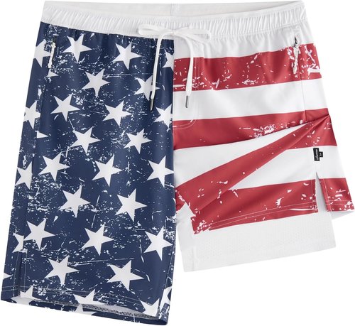 Maamgic Men's Swim Trunks - Quick Dry Board Shorts with Zipper Pockets | 9" Compression Lined
