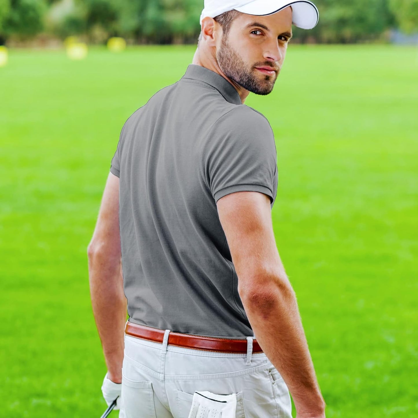 Skiennix Golf Polo Shirts - Casual Moisture-Wicking Quick-Dry Short Sleeve for Men