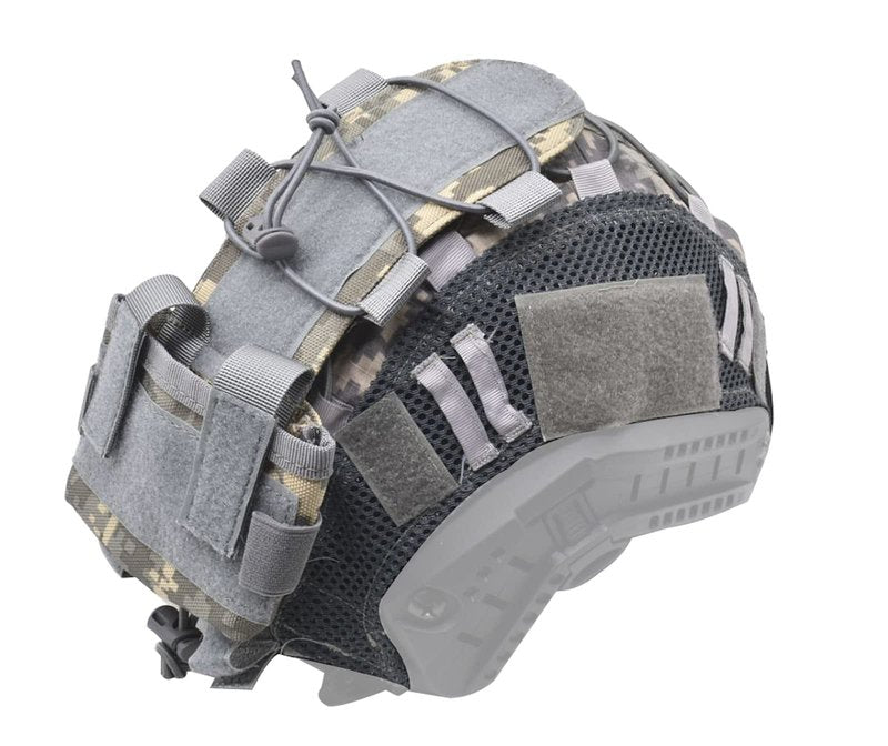 Tactical Fast Helmet Cover and Battery Pouch Counterweight Pouch Fit Size M/L Fast PJ BJ MH Helmet (DW)