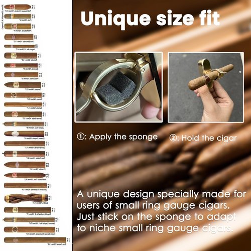 Magnetic Cigar Holder for Golf Cart, Sturdy Aluminum Cigar Holder,Fits 30-60 Ring, Ultimate Golf Accessory.