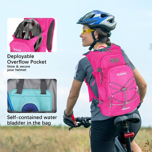 Hydration Backpack,Lightweight Hiking Backpack with 2L Water Bladder,Insulation Water Backpack for Men Women,Hydration Pack for Biking, Running, Festival,Camping