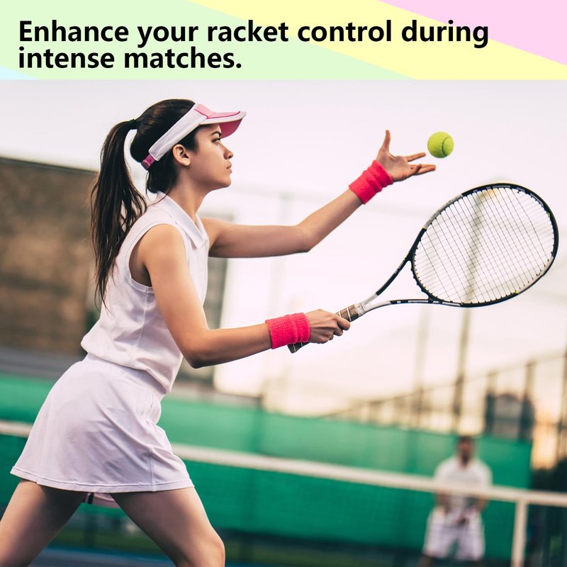 Daxilonyz 12 PCS Tennis Racket Overgrips – Soft & Non-Slip Grip Tape for Tennis, Badminton, Squash (12, Colorful)