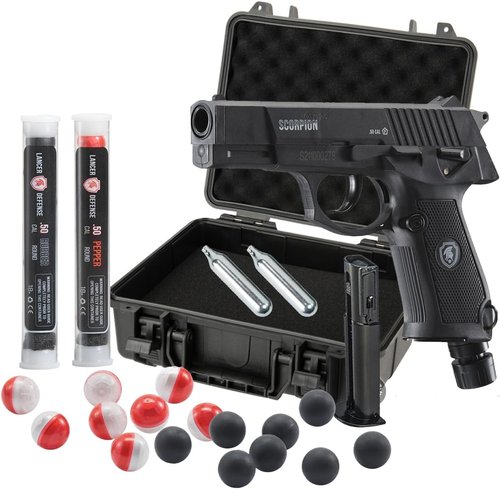 Lancer Tactical Scorpion 0.50 Cal Pepper Projectile Launcher - Complete Set with Carrying Case | Less Lethal Self Defense Solution