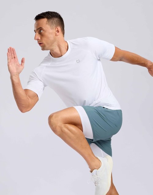 G Gradual Men's Athletic Workout T-Shirts Moisture Wicking Cooling Running Shirts Short Sleeve Performance Tee for Gym Tennis