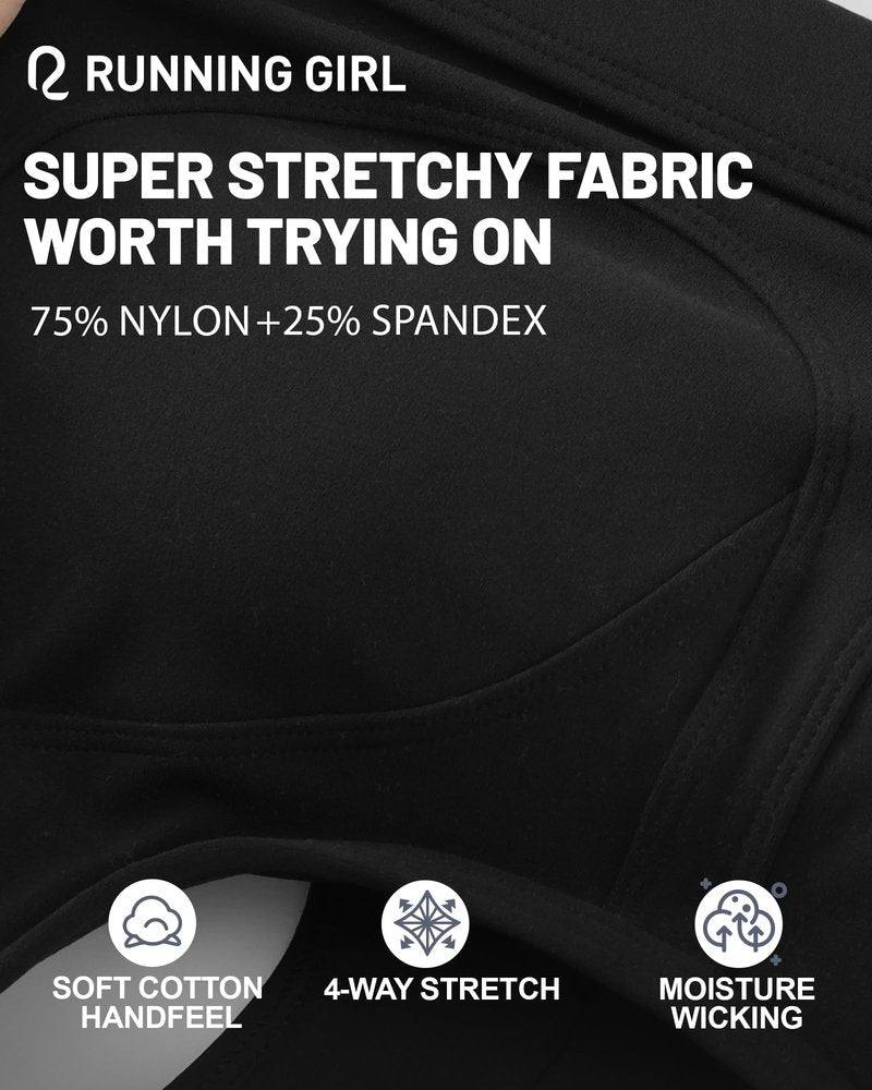 RUNNING GIRL Sports Bras for Women High Support Moulded Cup High Impact Sports Bras Racerback Workout Running Yoga Bra(WX3045 Black M)