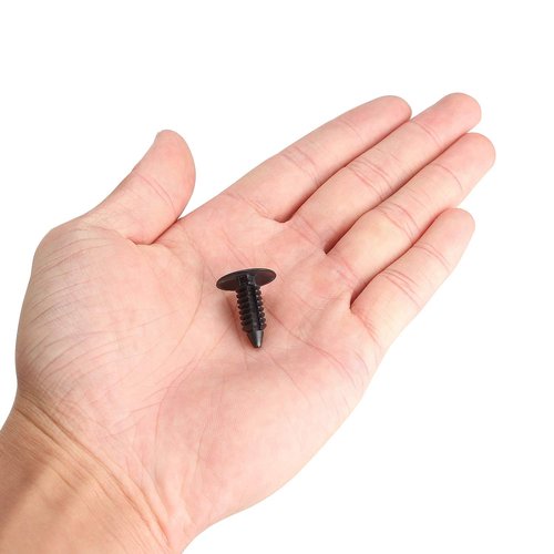 10L0L Universal Plastic Rivets for Yamaha EZGO Club Car Golf Cart, Auto Body Fastener Push Pin Screw Panel Fixings Clips Black, 120pcs with Tool
