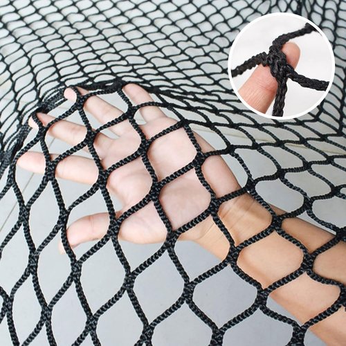 KACQIHTU Safety Net - Knotless Polyester Protection Net for Kids & Pets | Black Baseball Softball Backstop