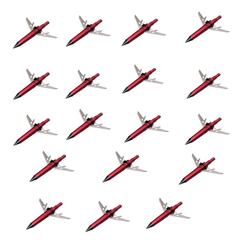 Allen Company Stryke Therm-X 2 Blade Expandable Broadhead, 100-Grain, 3-Pack, Red, One Size, (14676)
